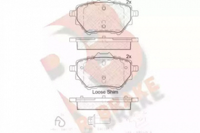 R BRAKE rb2162 -  Комплект тормозных колодок, дисковый тормоз